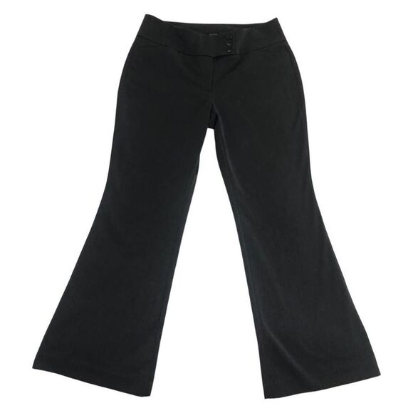 Ann Taylor Signature Pants Size 12 Flare Buttons Office Work Bottoms - Picture 1 of 9